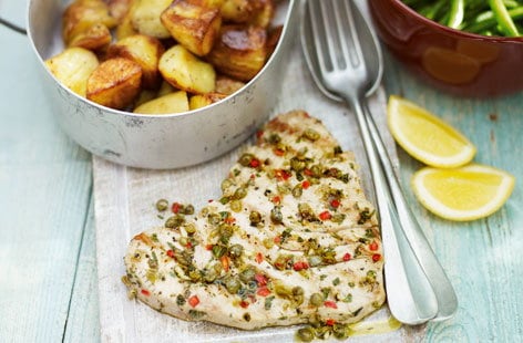 Tuna with a chilli and caper marinade