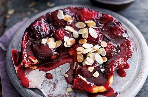 Image of "Plum and almond tarte Tatin"