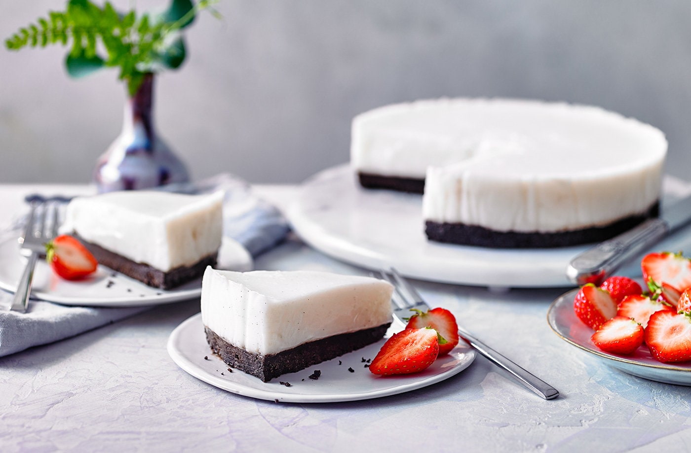 Vanilla vegan cheesecake