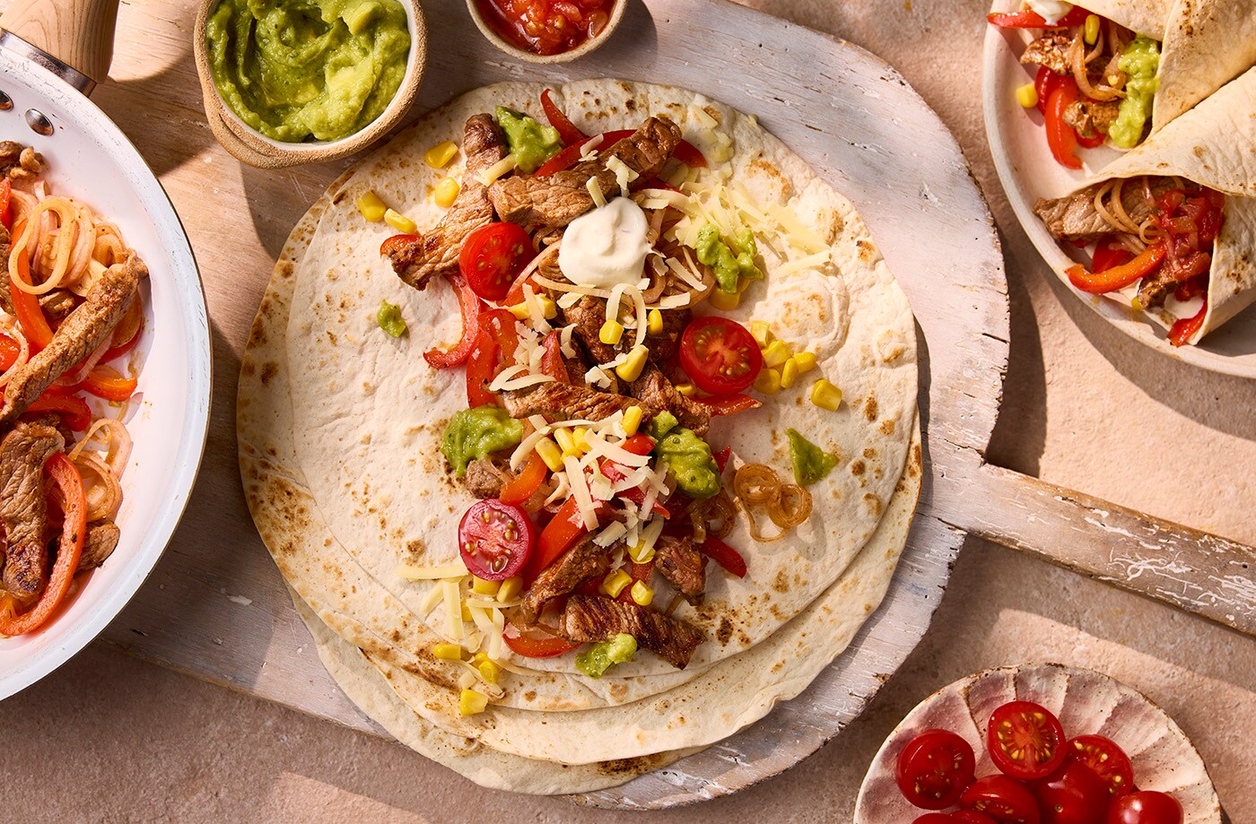 Steak fajitas