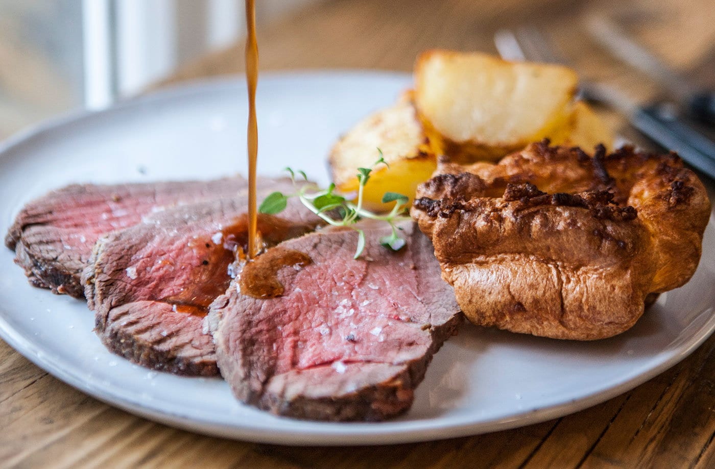 Roast beef and Yorkshire puddings