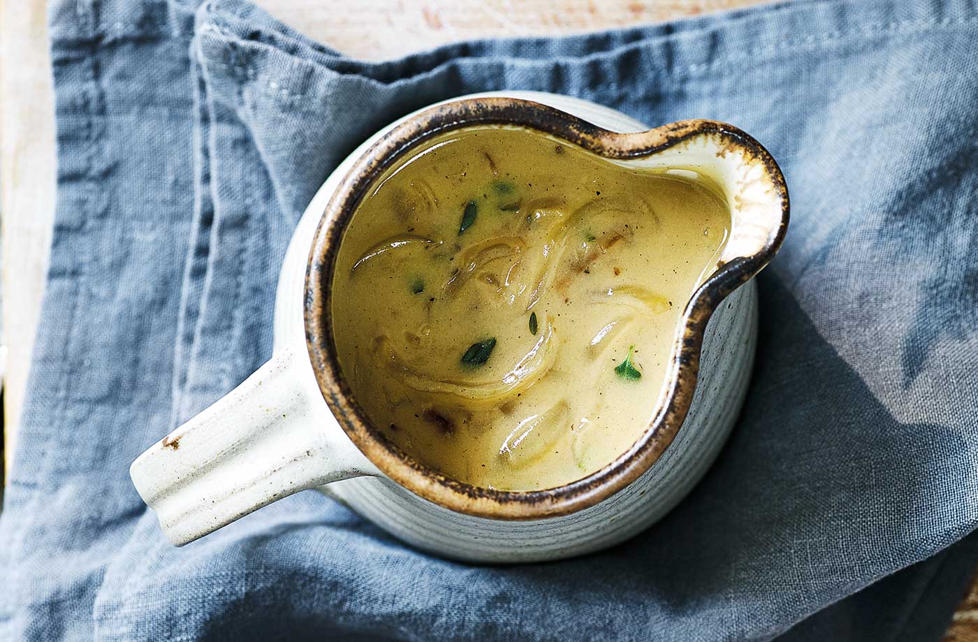 Light and creamy cider gravy