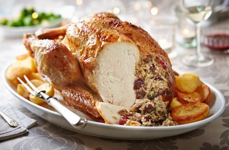 Image of "Roast turkey with sausagemeat stuffing"