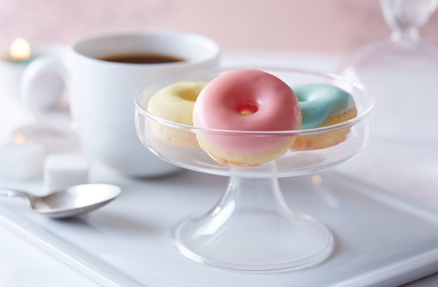 Baked mini iced doughnuts