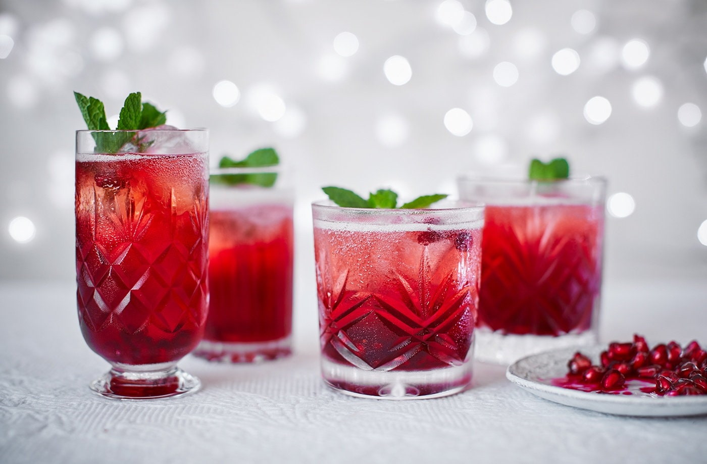Campari and pomegranate spritz