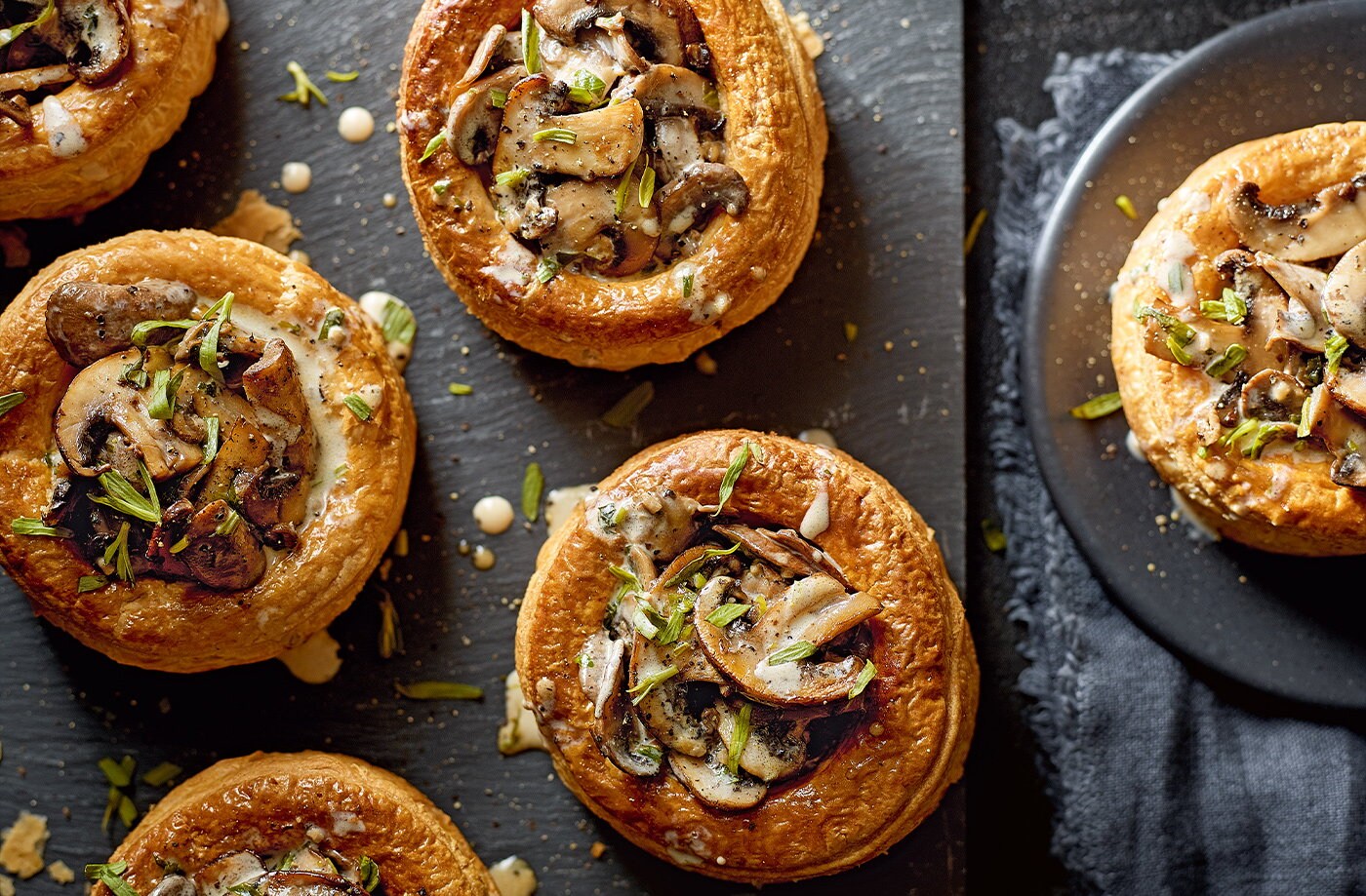 Creamy mushroom vol-au-vents