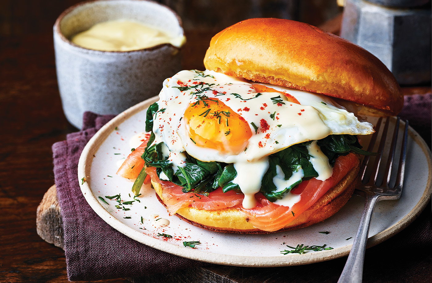 Brioche breakfast stack