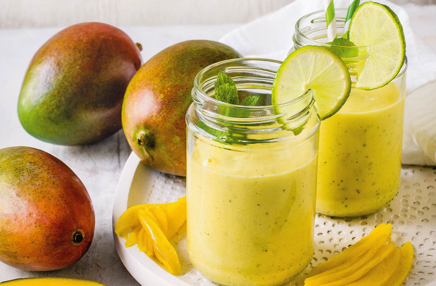 Lime and mango smoothie