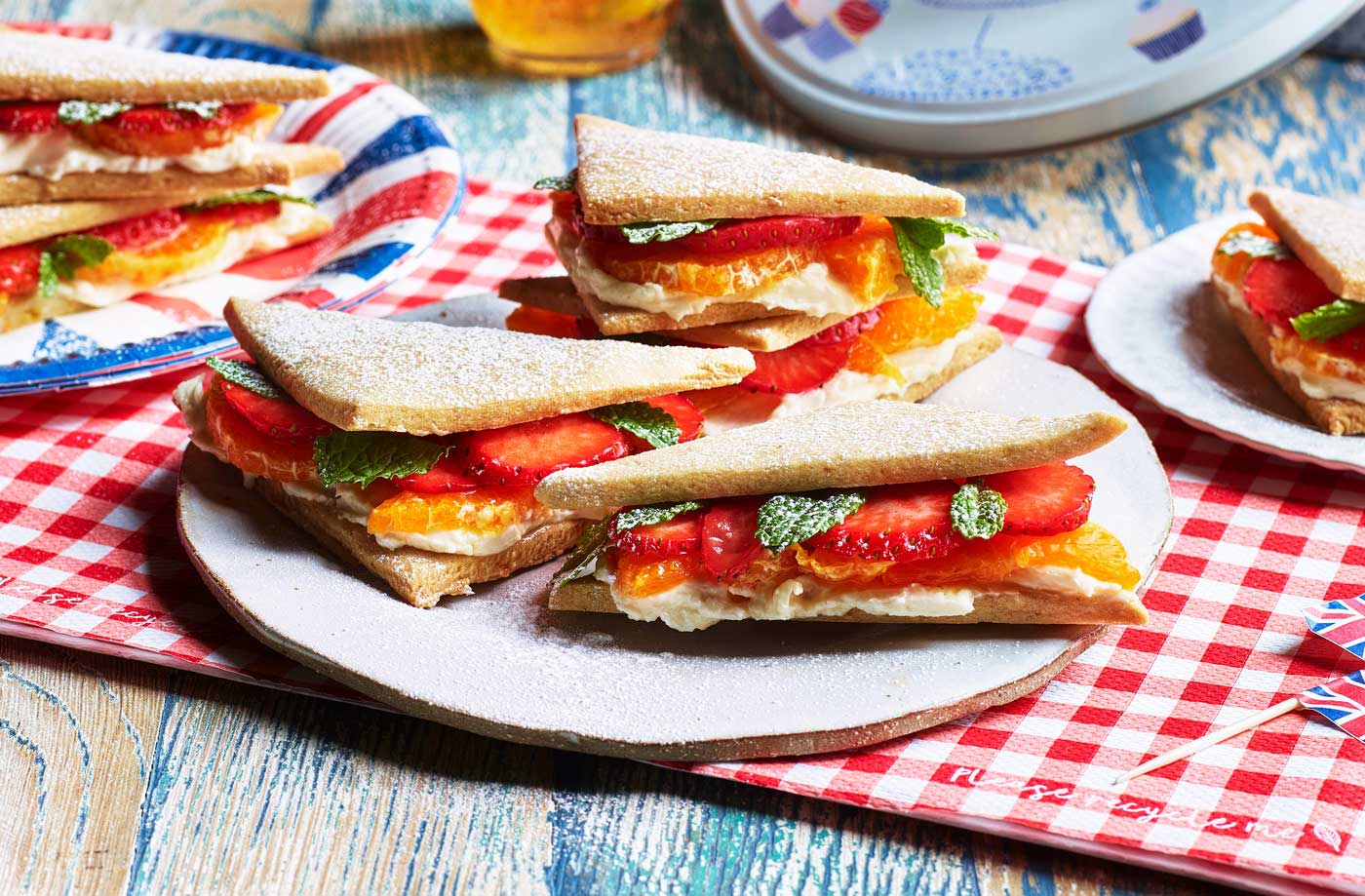 Strawberry afternoon tea 'sandwiches'