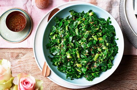 Image of "Honey-mustard spring greens"