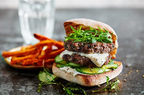 Image of "Minted lamb burgers"