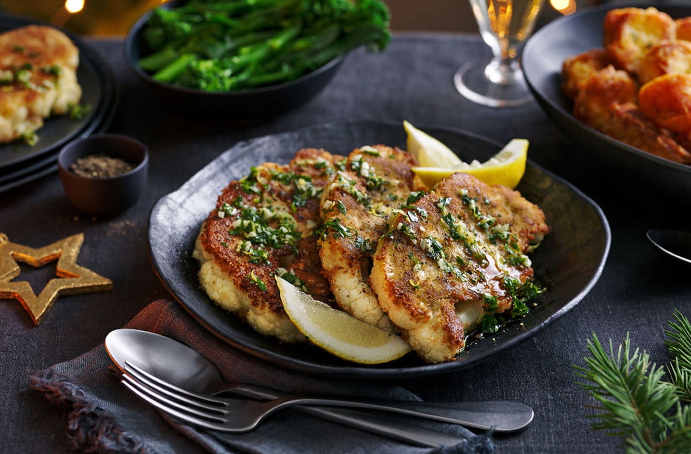 Cauliflower Kiev schnitzel