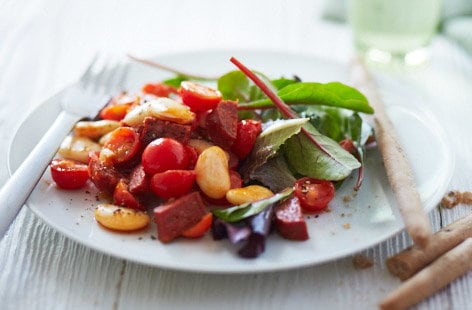 Image of "Warm butterbean and chorizo salad"