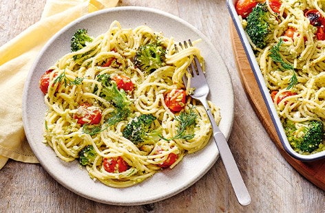 Image of "Baked feta pesto pasta"