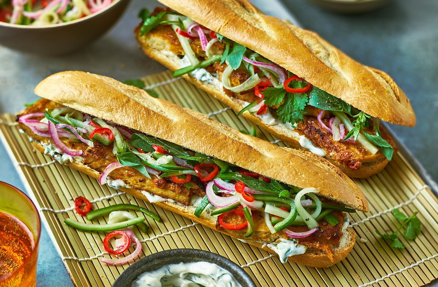 Lemongrass tofu bánh mì
