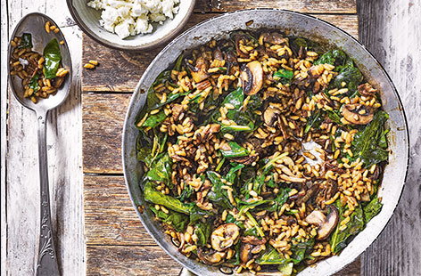 Image of "Mushroom and feta risotto"