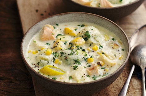 Image of "Easy chowder with herby dumplings"