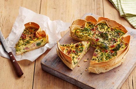 Image of "Crustless Stilton and squash quiche"