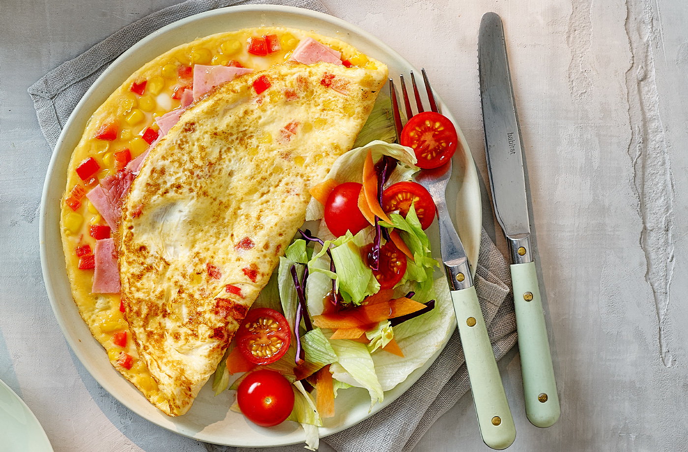 Rainbow omelette