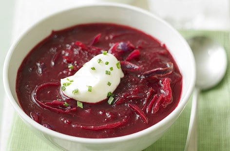 Image of "Red cabbage and beetroot borscht"