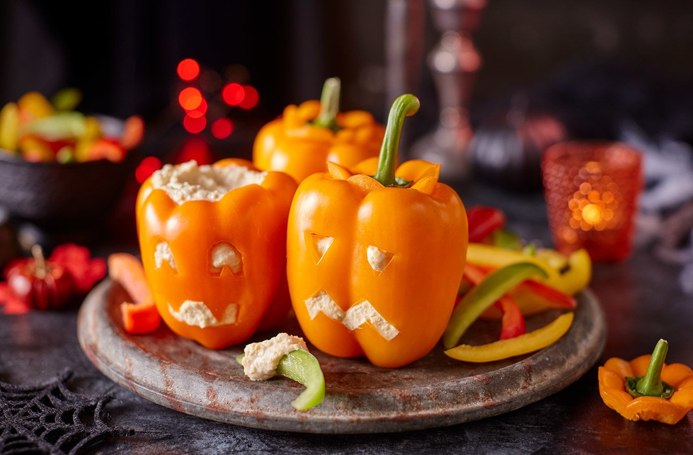 3-ingredient Halloween pepper dippers