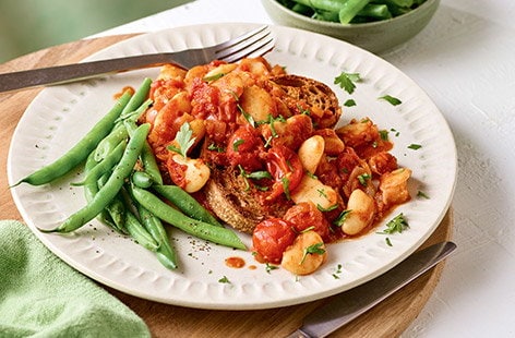 Greek-style baked beans