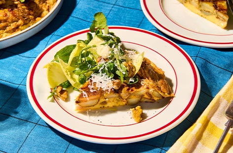 Image of "Brown butter Jersey Royal frittata"