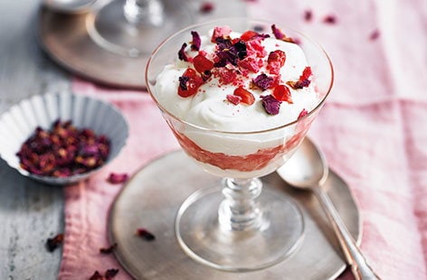 Image of "Rhubarb and rose Eton mess"