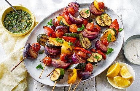 Image of "Mediterranean vegetable skewers"