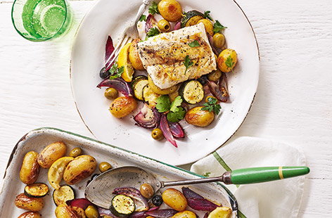 Image of "Cod with lemon and olives"