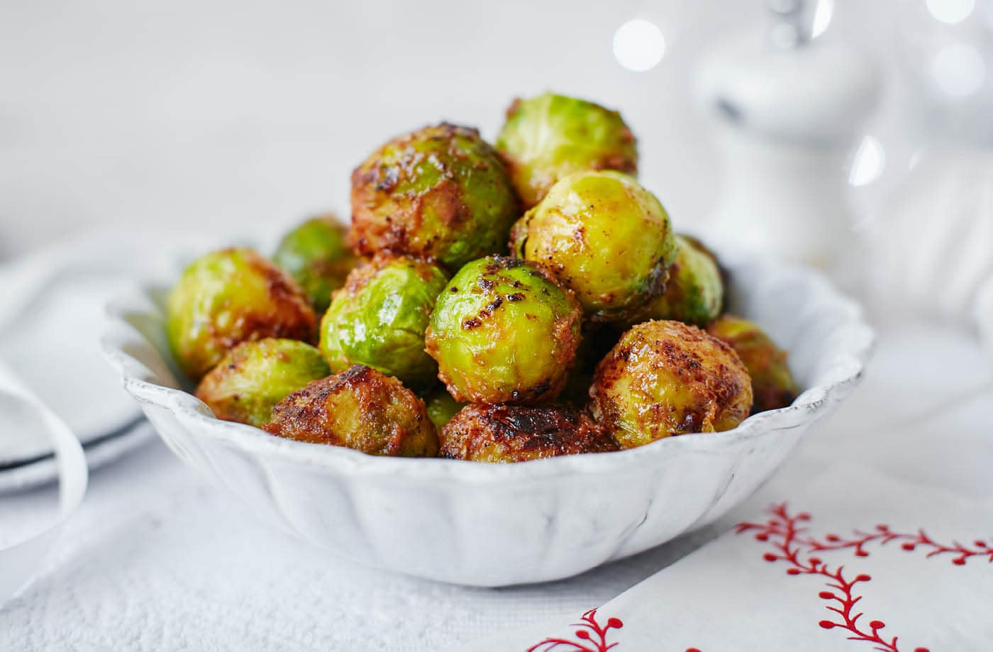 Miso-roasted Brussels sprouts
