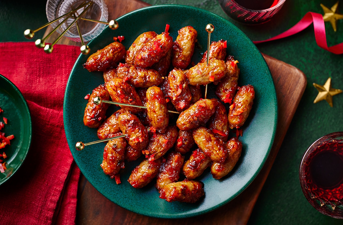 Sambal cocktail sausages