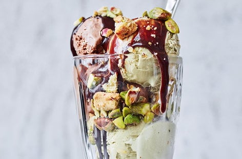 Image of "Chocolate and pistachio sharing sundae"