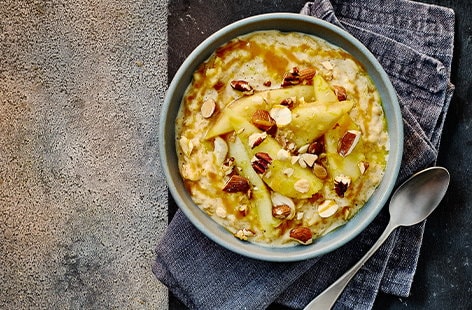 Image of "Salted caramel porridge with roasted pears"