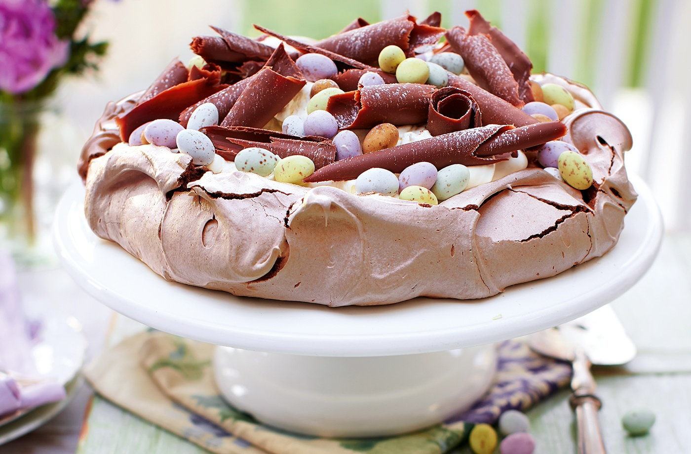 Easter chocolate meringue nest