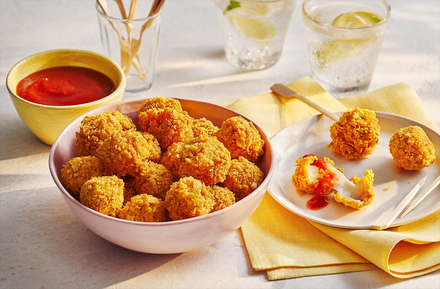Air-fryer mozzarella balls