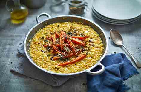 Image of "Vegan roasted carrot risotto"