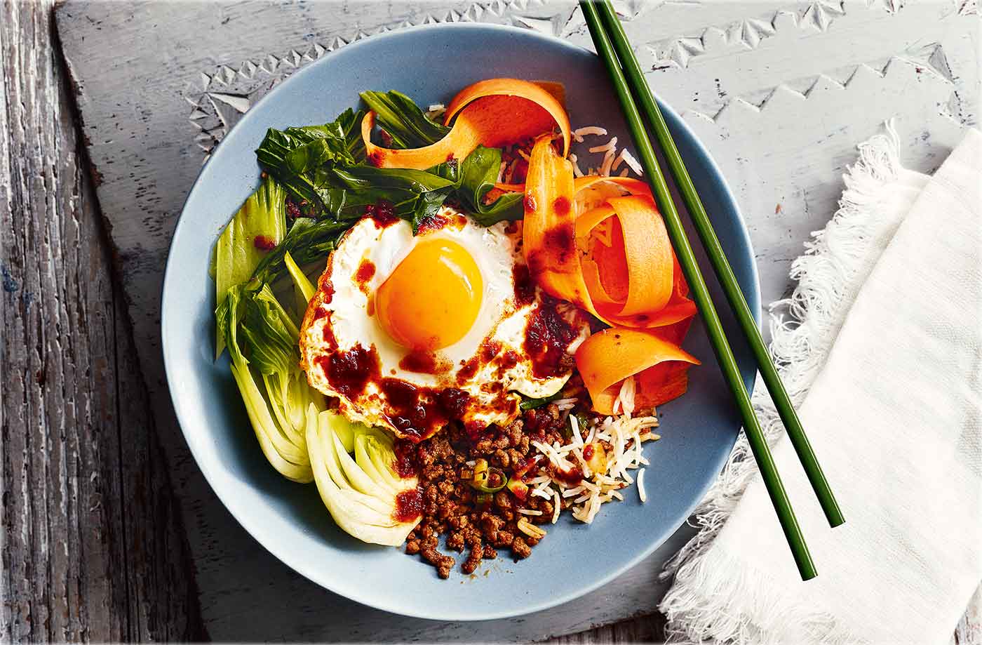 Korean-style beef bibimbap