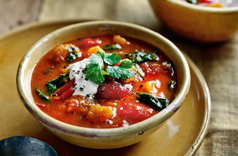 Image of "Tomato, red pepper and butternut squash soup"
