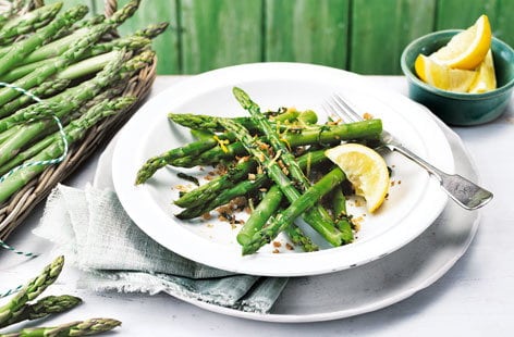Image of "Asparagus with basil and citrus gremolata"