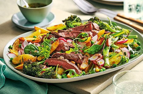 Image of "Steak and chips salad"