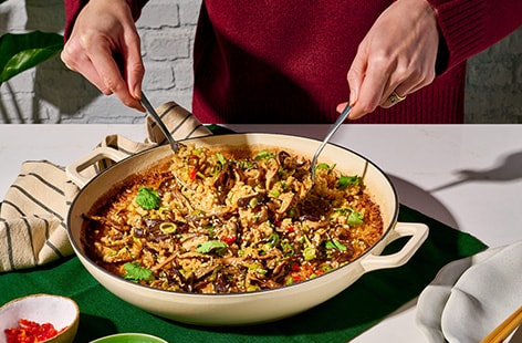 Image of "Crispy mushroom rice"