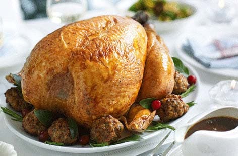 Classic Christmas roast turkey