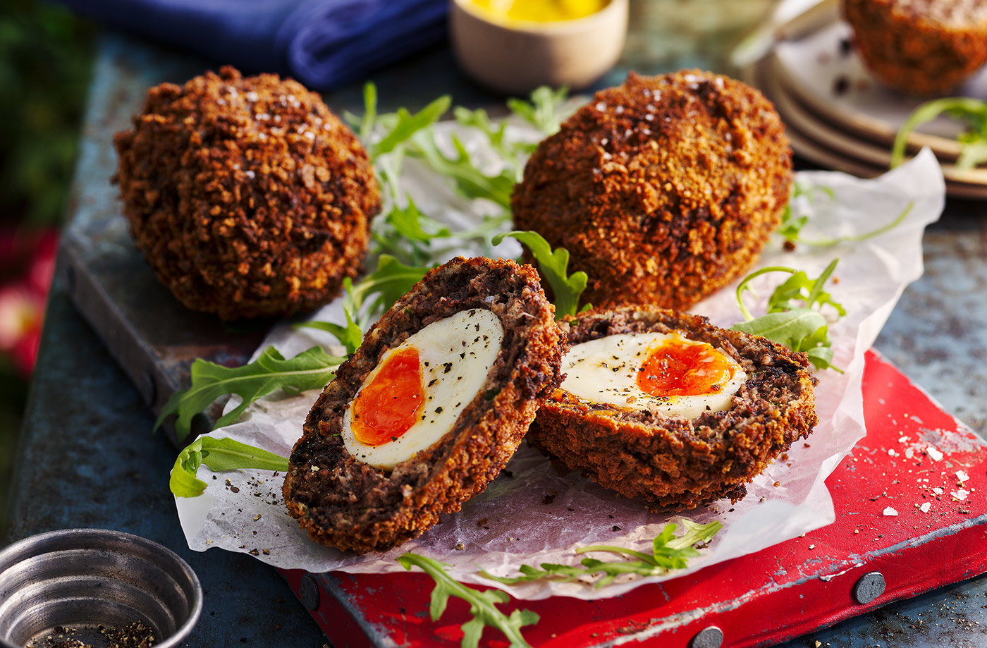 Black pudding Scotch eggs