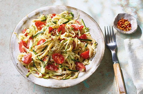 Image of "Courgette, ricotta and chilli spaghetti"