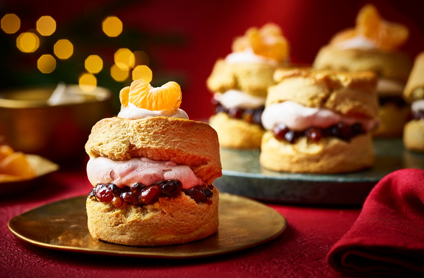 Cinnamon and mincemeat shortcakes