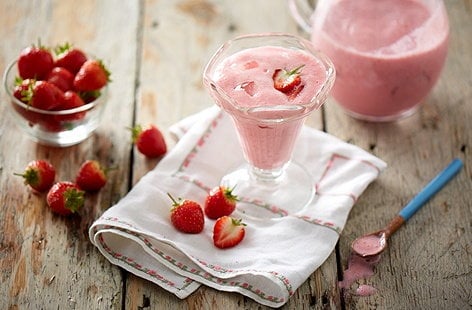 Image of "Strawberry and grenadine milkshake"