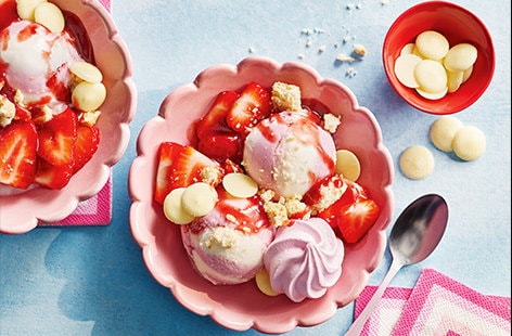 Image of "Strawberry shortcake sundae"