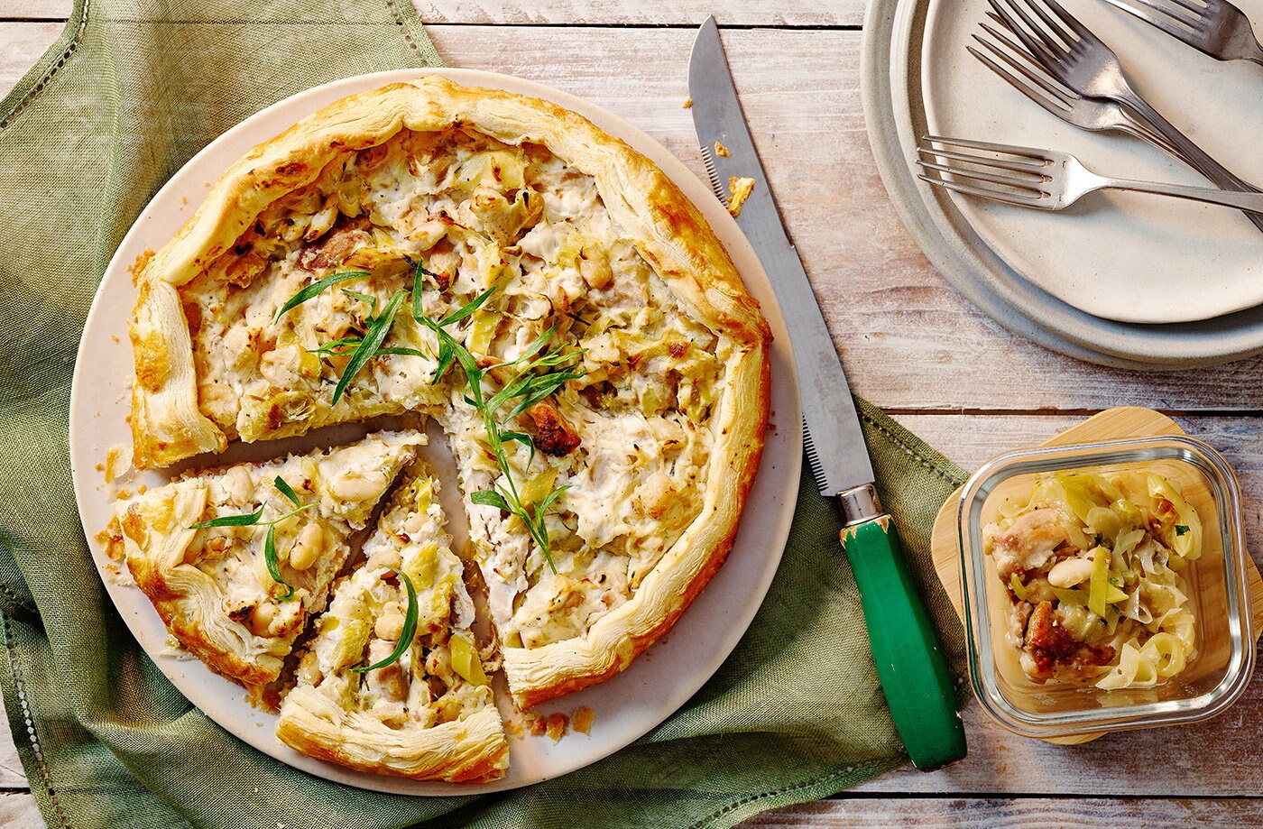 Chicken and ricotta galette