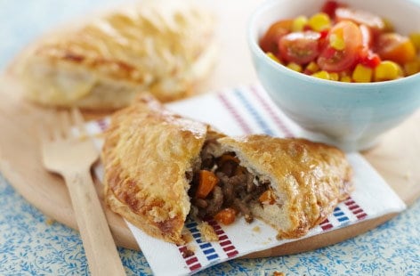 Image of "Beef pasties with a sweetcorn salsa"